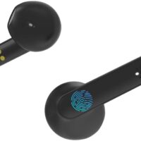 EARBUDS WIRELESS BLACK ULTRA THIN TOUCH CONTROL - Image 2