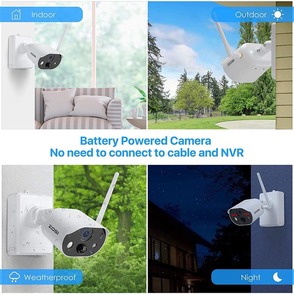 CAMERA INDOOR/OUTDOOR WIRE FREE 1080P RECHR BATTERY - Image 3