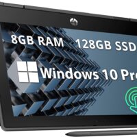 Convertible HP 2022 11.6" Pro x360 G9 Multi-Touch 2-in-1 Laptop,8GB, 128GB SSD, Intel UHD Graphics, 720p Webcam, Stylus Pen, Win 10 Pro.
