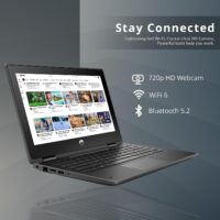 Convertible HP 2022 11.6" Pro x360 G9 Multi-Touch 2-in-1 Laptop,8GB, 128GB SSD, Intel UHD Graphics, 720p Webcam, Stylus Pen, Win 10 Pro. - Image 2