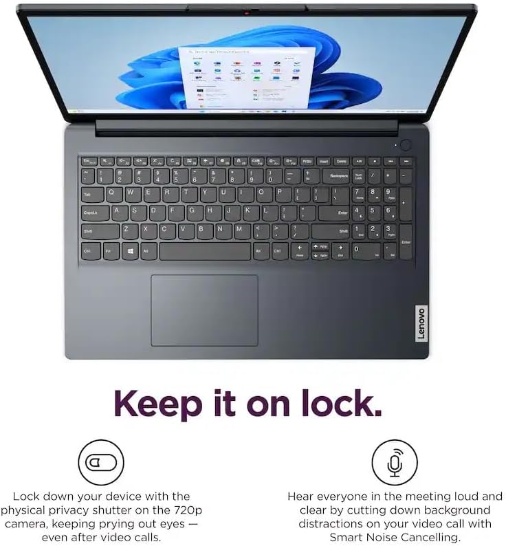 Lenovo IdeaPad 1 15.6" FHD (1920x1080) IPS 300nits Anti-Glare Display, Ryzen 5 7520U, 8GB RAM, 256GB Storage, AMD Radeon 610M, Wi-Fi6, Bluetooth, Win11, Artic Grey, with 2TB Flash Drive - Image 3